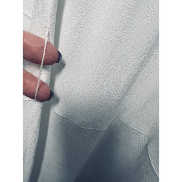 J. Jill Womens Top Medium Tank NWT $58 Solid White Asymmetrical Hem Belted Rayon - Picture 5 of 5